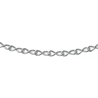 Made in Italy Womens Sterling Silver Inch Link Chain Necklace