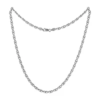 Made in Italy Womens Sterling Silver 30 Inch Link Chain Necklace