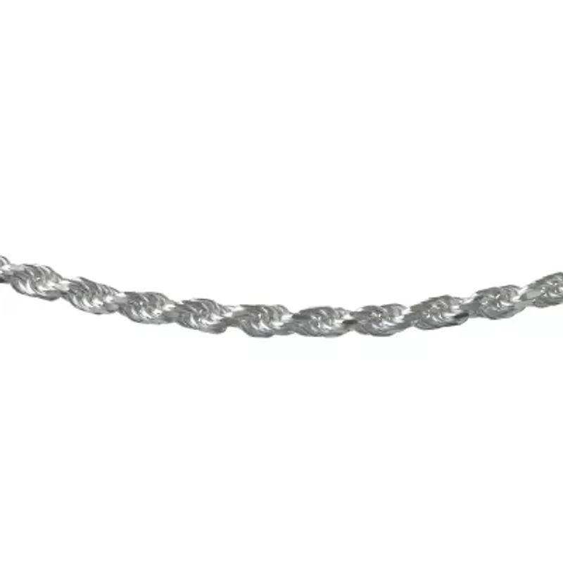Made in Italy Mens Sterling Silver 30 Inch Rope Chain Necklace