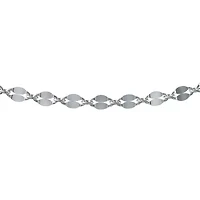 Made in Italy Womens Sterling Silver 18 Inch Link Chain Necklace
