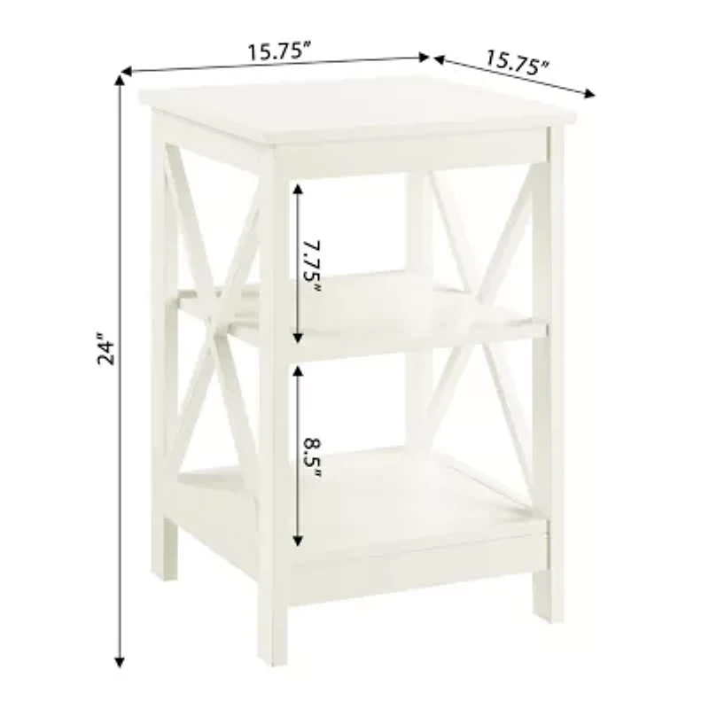 Oxford End Table with Shelves