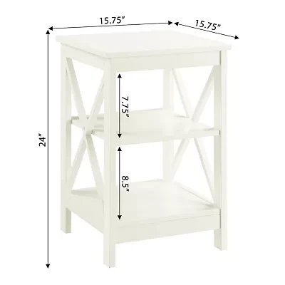 Oxford  End Table with Shelves