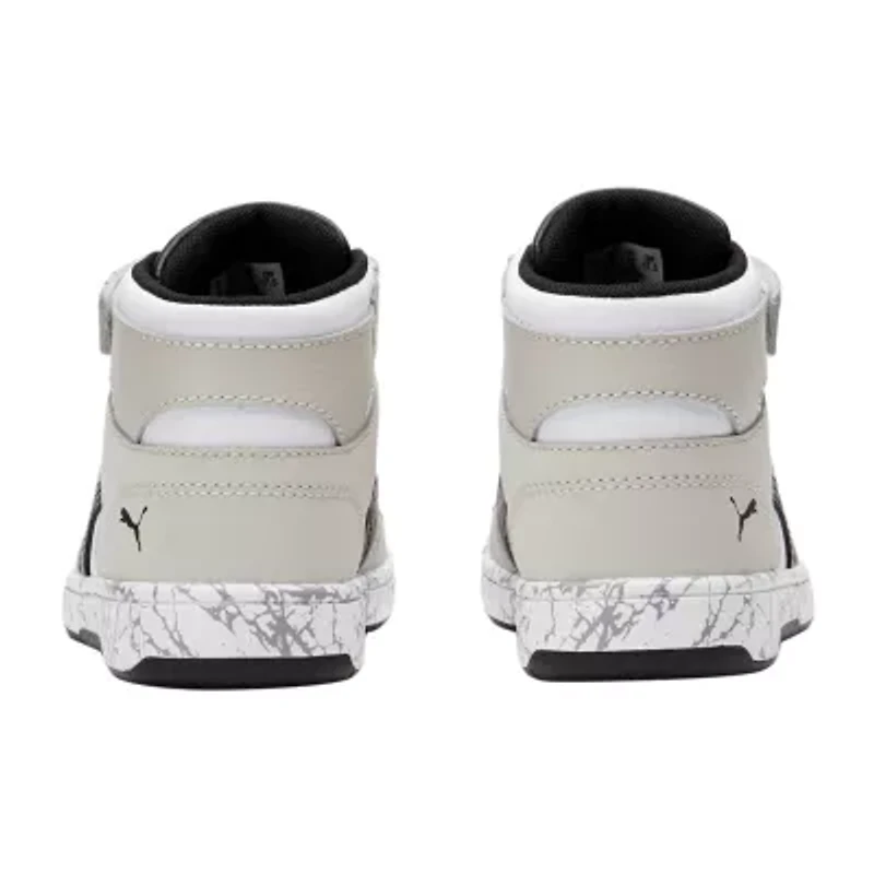 PUMA Rebound Mid Layup Marble Little Kid Boys Basketball Shoes