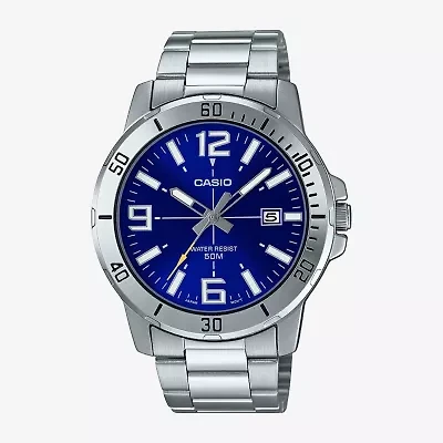 Casio Mens Silver Tone Bracelet Watch Mtpvd01d-2bv
