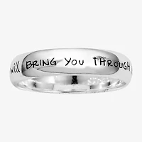 Footnotes Faith Sterling Silver Band