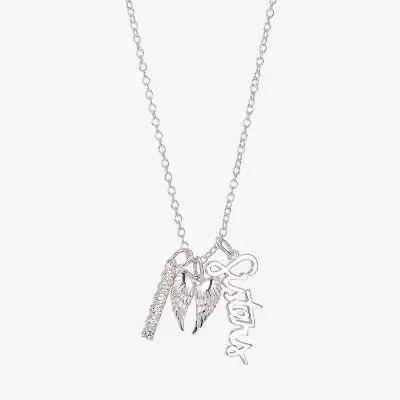 Footnotes Angel Sterling Silver 16 Inch Link Wing Pendant Necklace