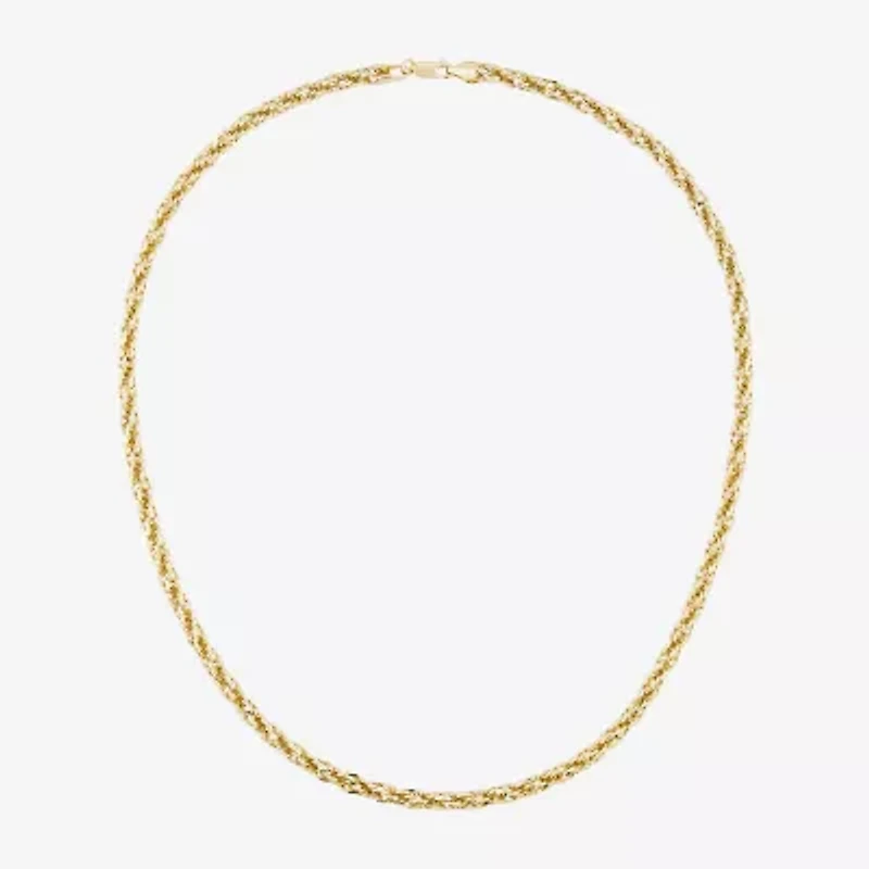 Womens 10K Gold 22 Inch Link Chain Necklace