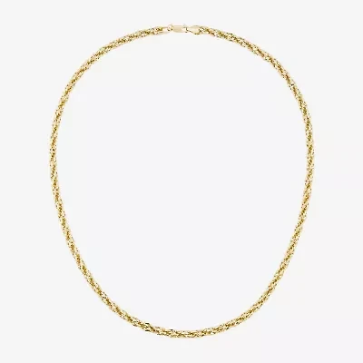Womens 10K Gold 22 Inch Link Chain Necklace