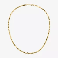 Womens 10K Gold 22 Inch Link Chain Necklace