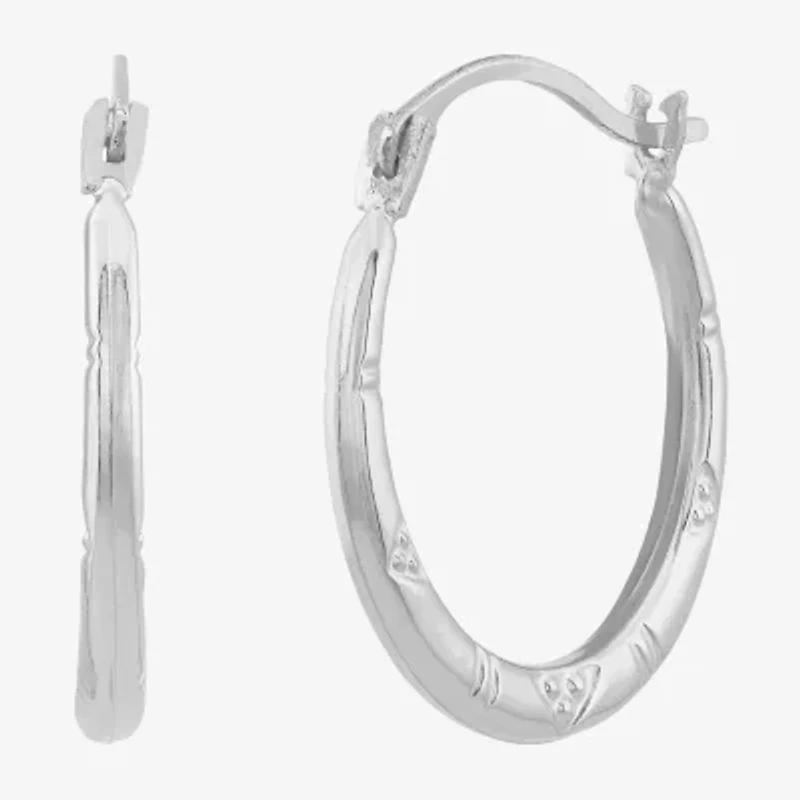Womens 10K Gold 18mm Hoop Earrings