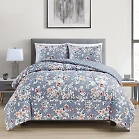Richmond Park Talia Floral 3-pc. Midweight Comforter Set