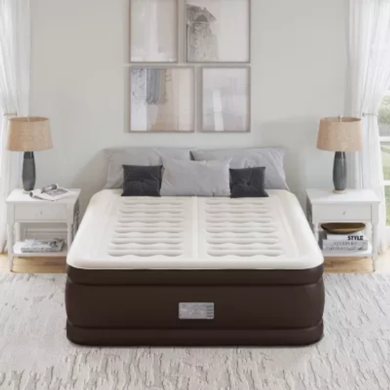 Beautyrest Silver Duet 18-Inch Queen Air Mattress With Built-In Pump