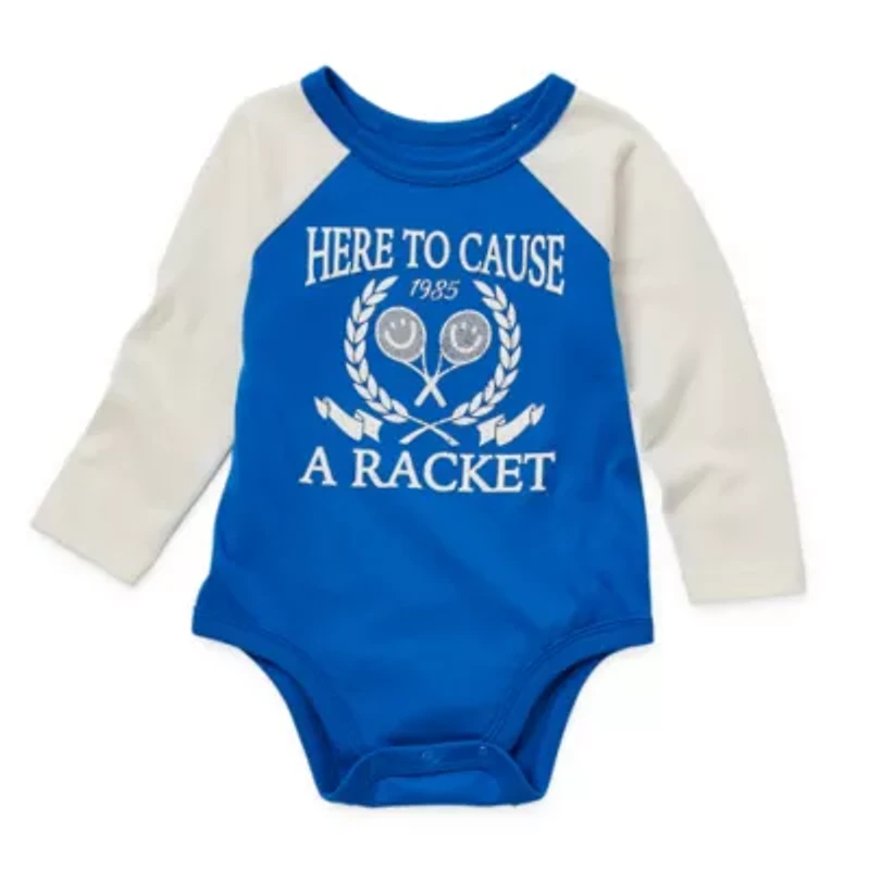 Okie Dokie Baby Boys Crew Neck Long Sleeve Bodysuit