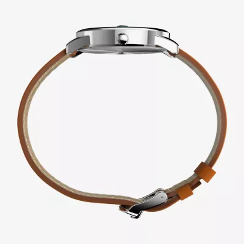 Timex Easy Reader Mens Brown Leather Strap Watch Tw2w54600jt