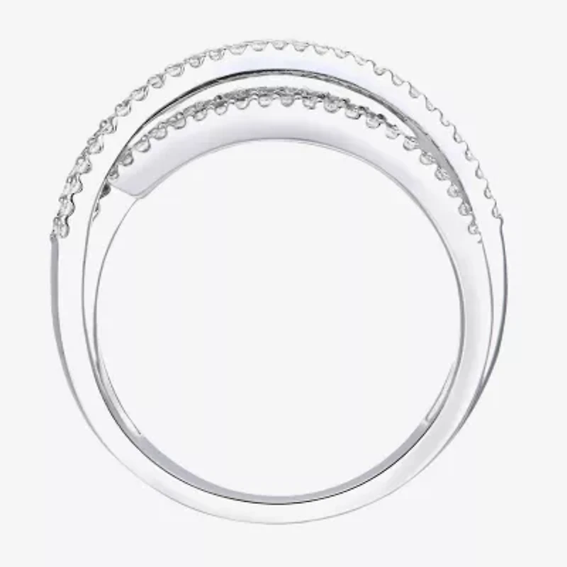 Womens Lab Created Emerald, Sapphire or Ruby 14K Gold Over Silver Sterling Cocktail Ring