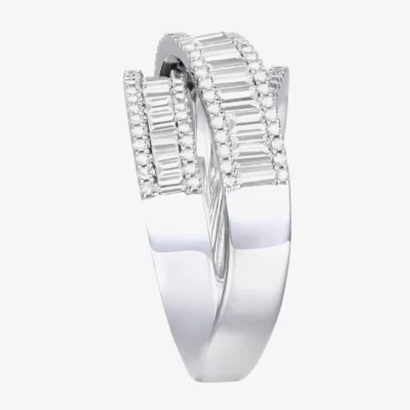 Womens Lab Created Emerald, Sapphire or Ruby 14K Gold Over Silver Sterling Cocktail Ring
