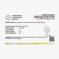 3 CT. Lab-Grown (G / VS2)  Diamond Pear Solitaire Engagement Ring in14K Gold