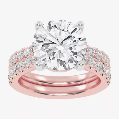 Signature By Modern Bride (G-H / Vs2-Si1) Womens 5 CT. T.W. Lab Grown White Diamond 14K Gold Round Bridal Set