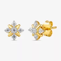 1/4 CT. T.W. Lab Grown White Diamond 14K Gold Over Silver 7.3mm Diamond Stud Earrings