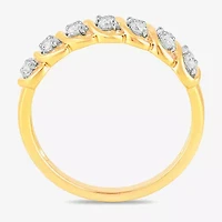 Womens 1/2 CT. T.W. Lab Grown White Diamond 14K Gold Over Silver Sterling Band