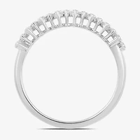 Womens 1/2 CT. T.W. Lab Grown White Diamond Sterling Silver Band