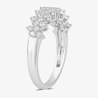 Womens 1/2 CT. T.W. Lab Grown White Diamond Sterling Silver Band