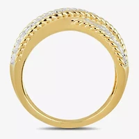 Womens 1/2 CT. T.W. Lab Grown White Diamond 14K Gold Over Silver Band