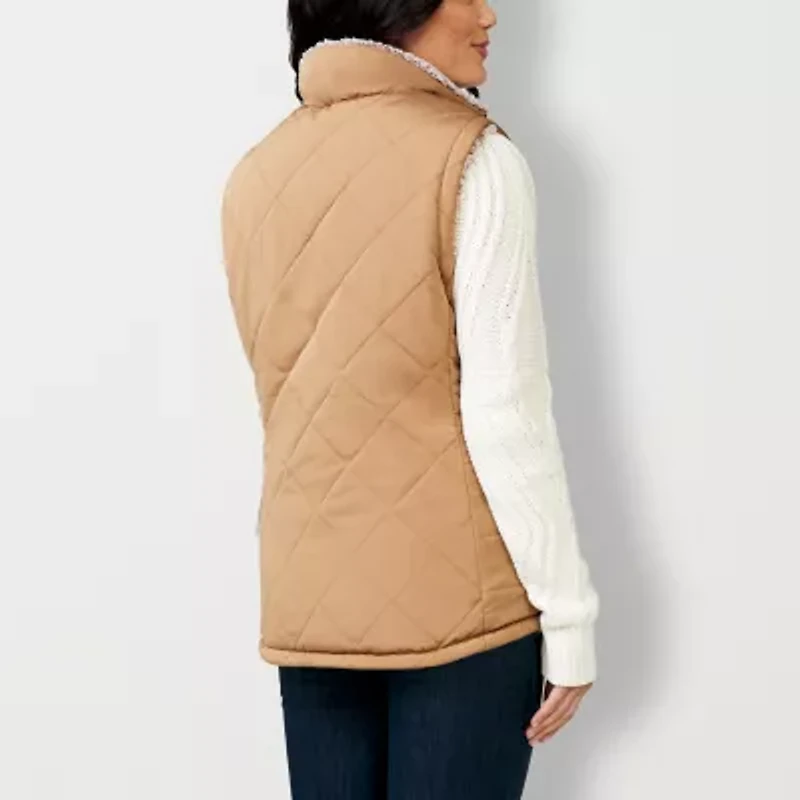 Free Country Womens Water Resistant Reversible Midweight Fleece Vest