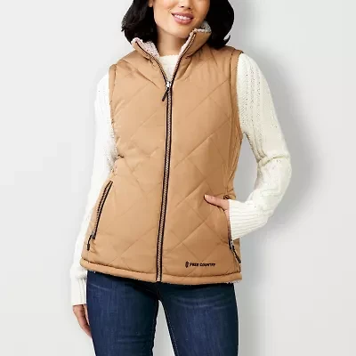 Free Country Womens Water Resistant Reversible Midweight Fleece Vest
