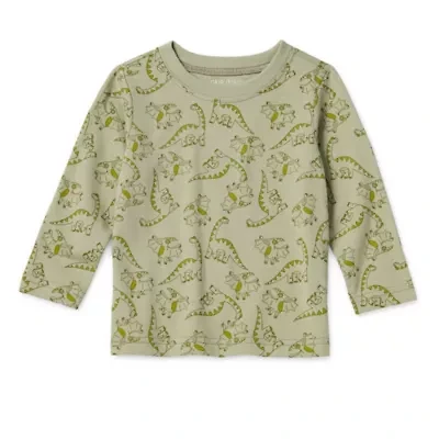 Okie Dokie Baby Boys Crew Neck Long Sleeve Regular Fit Graphic T-Shirt