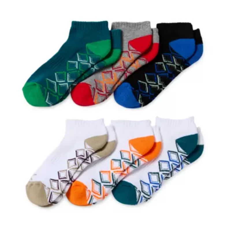 Xersion Little & Big Kid Boys 6 Pair Low Cut Socks