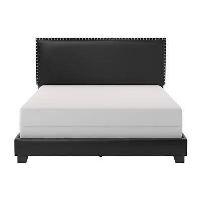 Gayle Nailheadtrim Upholstered Rectangular Bed