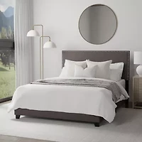 Gayle Nailheadtrim Upholstered Rectangular Bed