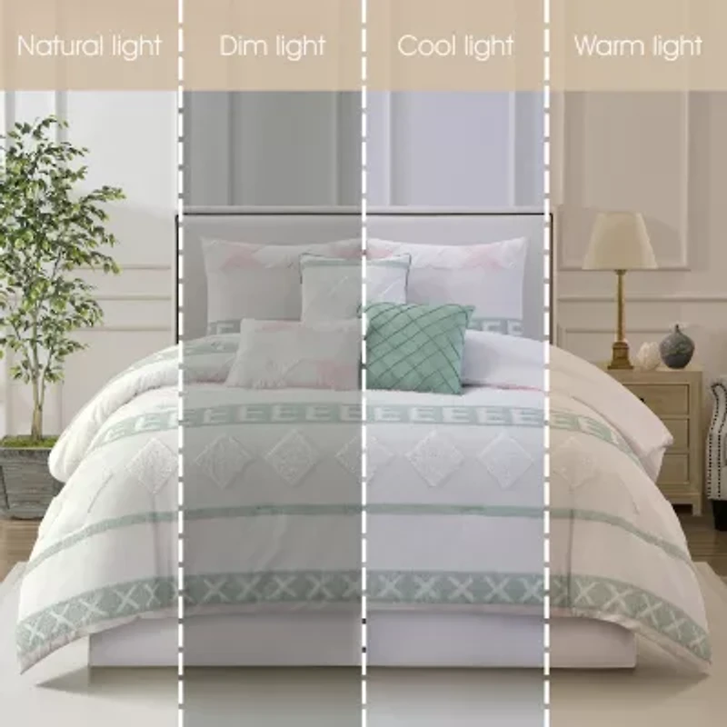 Stratford Park Britton 7-pc. Geometric Lightweight Comforter Set