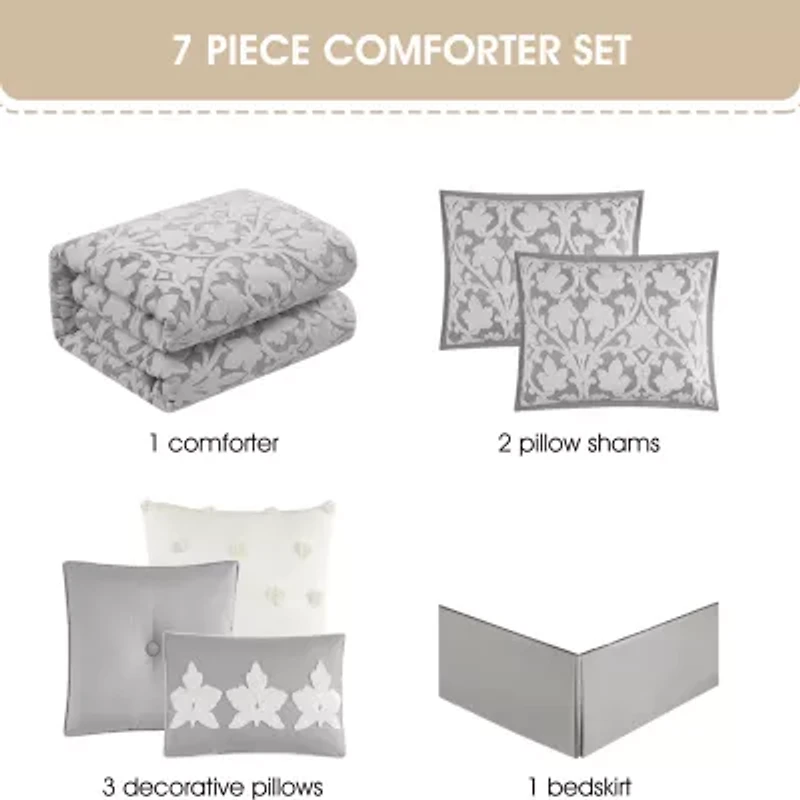 Stratford Park Beatrix 7-pc. Floral Lightweight Comforter Set