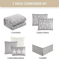 Stratford Park Beatrix 7-pc. Floral Lightweight Comforter Set