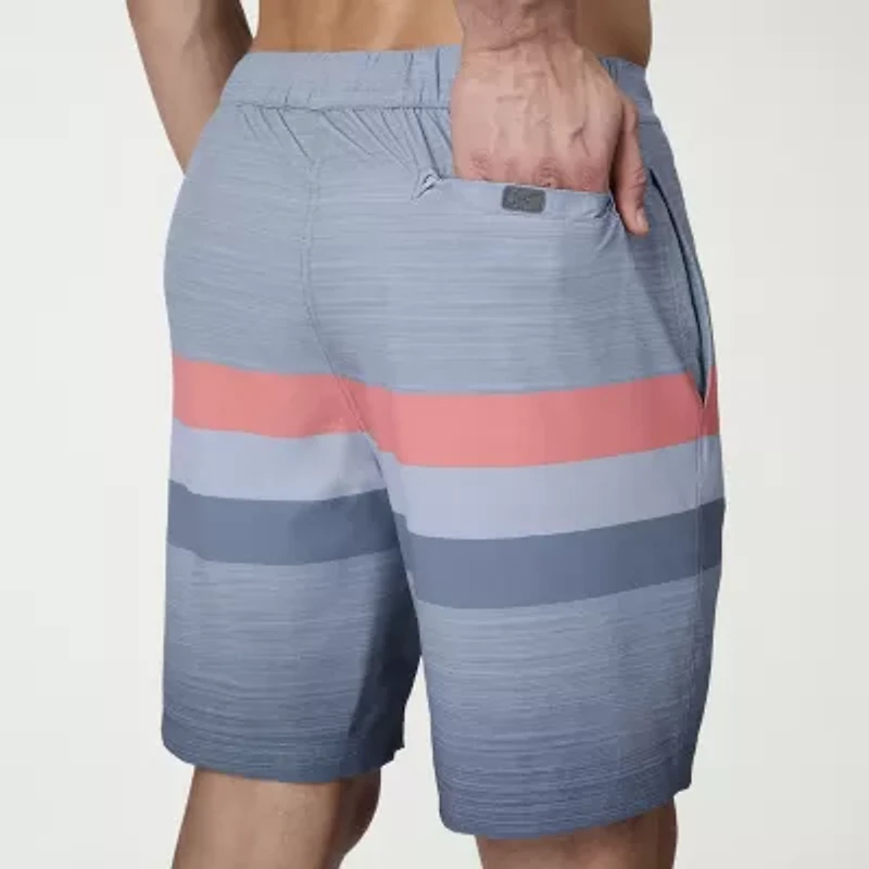 Free Country Seabreeze Stripe Mens Striped Swim Trunks