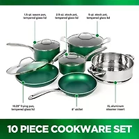 Granitestone Emerald 10-pc. Nonstick Pots and Pans Cookware Set