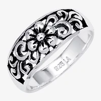 Footnotes Daughter Womens Sterling Silver Flower Band