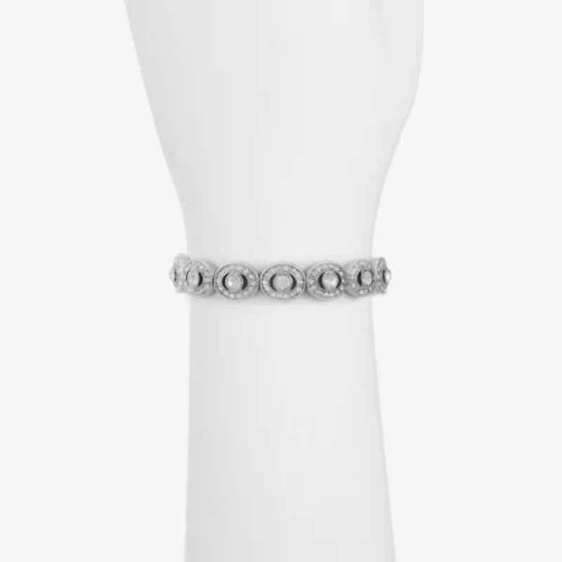 Monet Jewelry Silver Tone Womens Stretch Bracelet