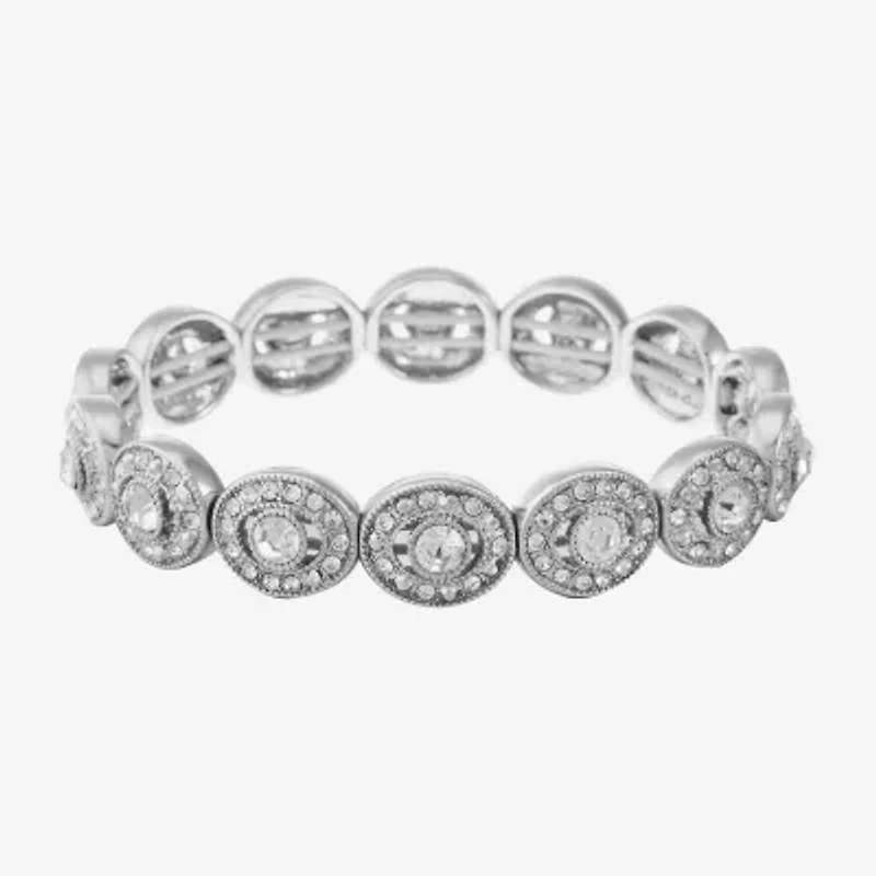 Monet Jewelry Silver Tone Womens Stretch Bracelet