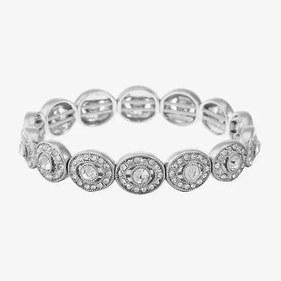 Monet Jewelry Silver Tone Womens Stretch Bracelet