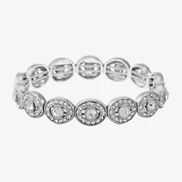 Monet Jewelry Silver Tone Womens Stretch Bracelet