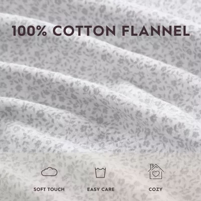 Laura Ashley 100% Cotton Flannel Sheet Set
