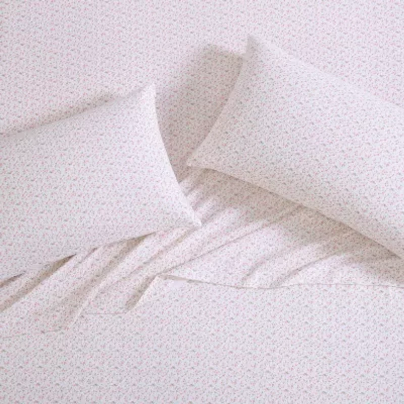 Laura Ashley 100% Cotton Flannel Sheet Set