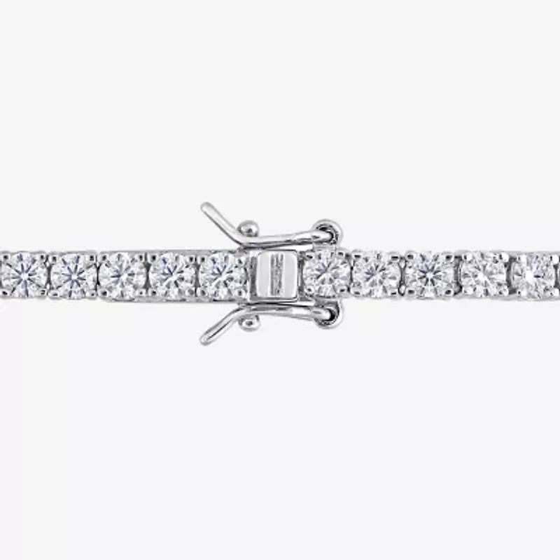 Womens 5 1/10 Ct. T.W. Lab Created White Moissanite Sterling Silver 7 Inch Tennis Bracelet