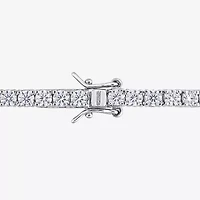 Womens 5 1/10 Ct. T.W. Lab Created White Moissanite Sterling Silver 7 Inch Tennis Bracelet