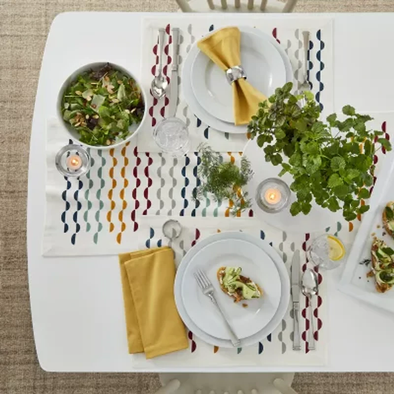 Home Expressions Porcelain Rim 4-pc. Dinner Plates