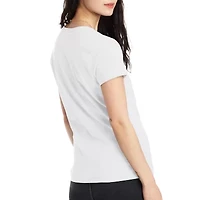 Hanes Womens V Neck Short Sleeve Active T-Shirt