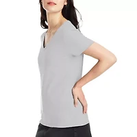 Hanes Womens V Neck Short Sleeve Active T-Shirt